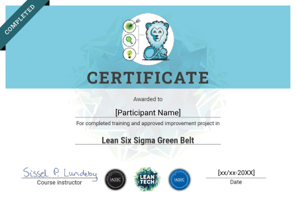 Green Belt certificate