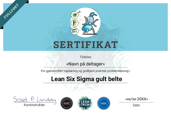 Yellow Belt certificate