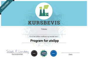 MÃ¥leprogram kursbevis